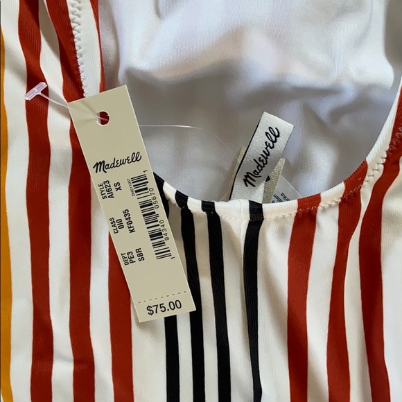 Madewell Tank One-Piece Swimsuit in Rainbow Stripe - Picture 5 of 8